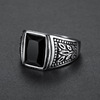 Jewelry natural stone stainless steel, ring with stone, Aliexpress, European style, simple and elegant design, with gem