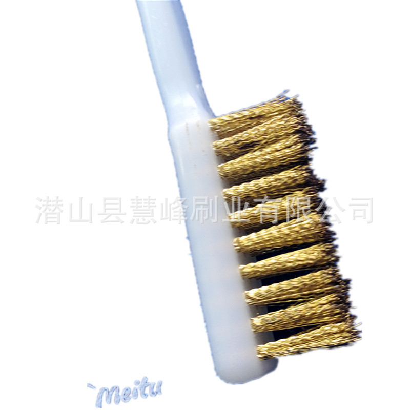 Juego de cepillos de limpieza Cepillo de nailon Mini cepillo de alambre de cobre Cepillo de alambre de acero para descontaminación y desoxidación