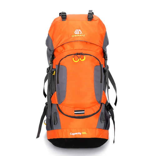 Wecan New Product Large Capacity Outdoor Backpack 60L Hiking Bag with Rain Cover Hiking Camping Backpack