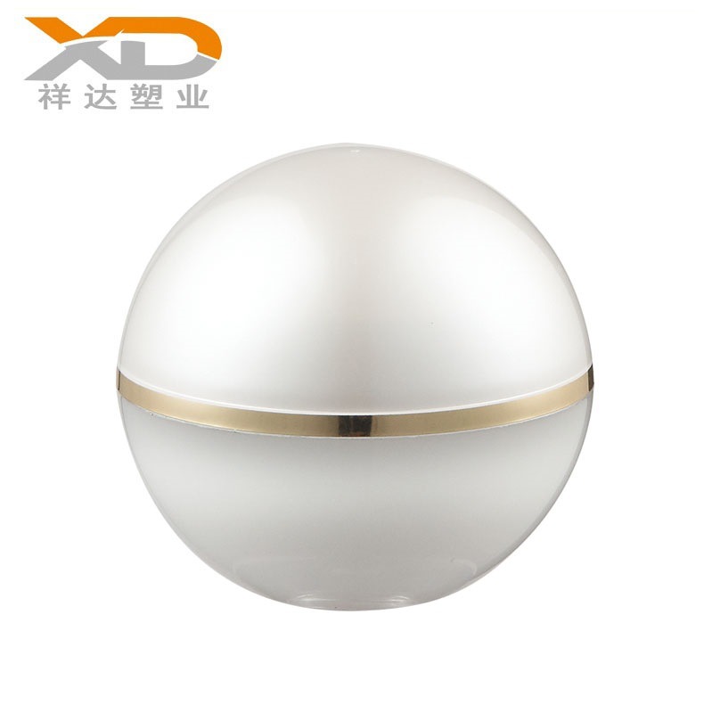 厂家可印刷 亚克力球形化妆瓶膏霜瓶精华胶囊 15g 30g 50g