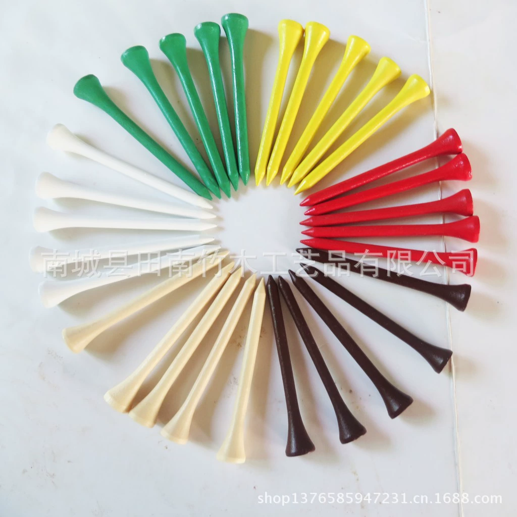 Производитель гольф-тейлов напрямую поставляет деревянные тейлы для гольфа различных цветов и стилей с возможностью нанесения логотипа, длина 83 мм.