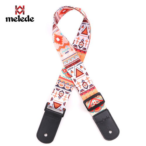 Meile Di Leather Nylon Fluorescent Printed Folk Guitar Strap Electric Wood Universal Supply One Piece Drop Shipping
