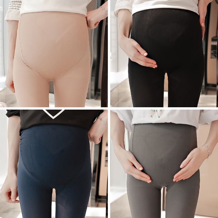 Maternity clothes 2023 spring new Korean style fashionable thin bottoming silk pregnant women's belly support adjustable pantyhose