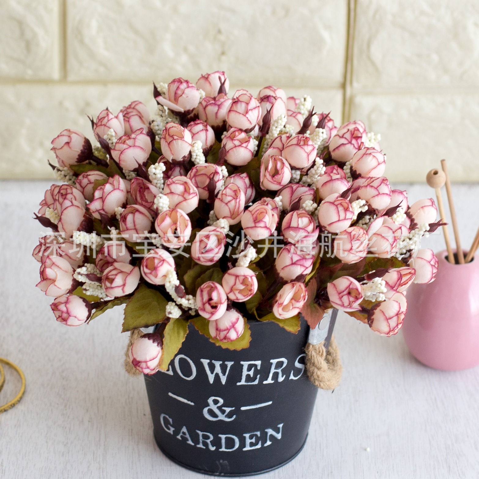 15 mini rosas 15 otoño brotes de perlas Rose Buds brotes de estrellas flor artificial Flor de seda flor falsa