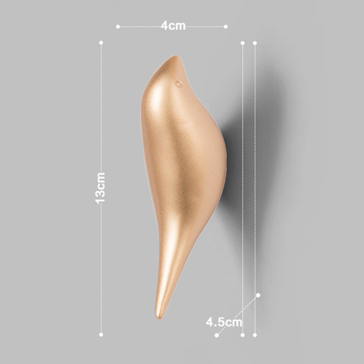 Venta al por mayor transfronteriza de la pared del hogar Decoración de aves gancho de animales decoración de la pared detrás de la puerta percha gancho de ropa de abrigo tridimensional