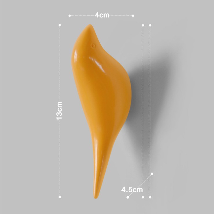 Venta al por mayor transfronteriza de la pared del hogar Decoración de aves gancho de animales decoración de la pared detrás de la puerta percha gancho de ropa de abrigo tridimensional