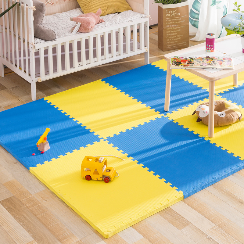 Rompecabezas de espuma para niños, esterilla de gateo extra grande y engrosada, alfombra resistente a caídas, tapete de taekwondo multifuncional