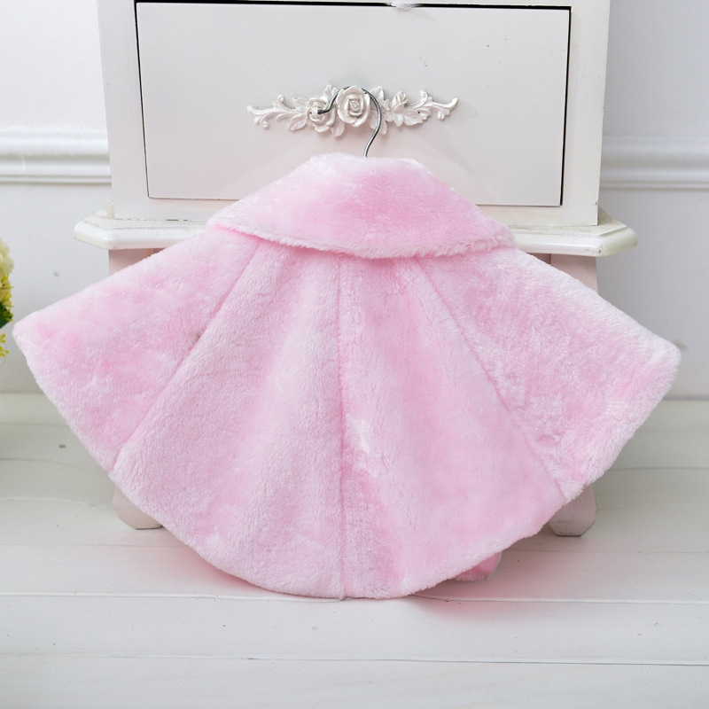 Una pieza de entrega estilo coreano ropa de niñas nuevos niños de felpa abrigo vestido chaleco medio y grande de los niños