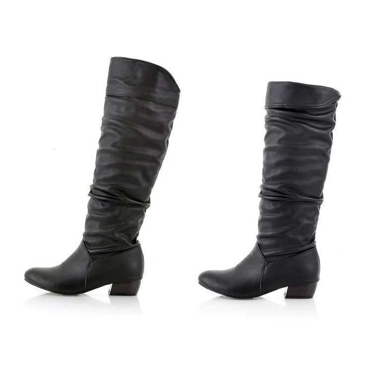 Демисезонные высокие ботинки (Martens) — до колена, складной голенищ, многоцветные размеры 35–43