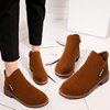 Martens, demi-season low boots with zipper, Korean style