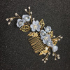 Hair accessory for bride, blue Chinese hairpin, hairgrip, flowered