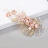 Hair accessory for bride, blue Chinese hairpin, hairgrip, flowered