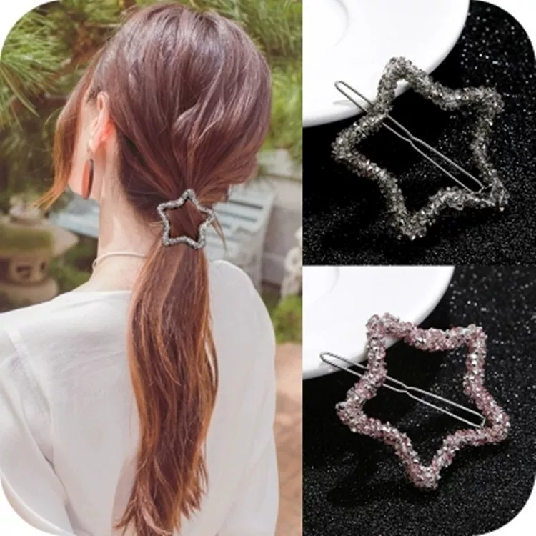 锦颜 Hairgrip со стразами, треугольник, аксессуар для волос, корейский стиль, (跨境 торговля)