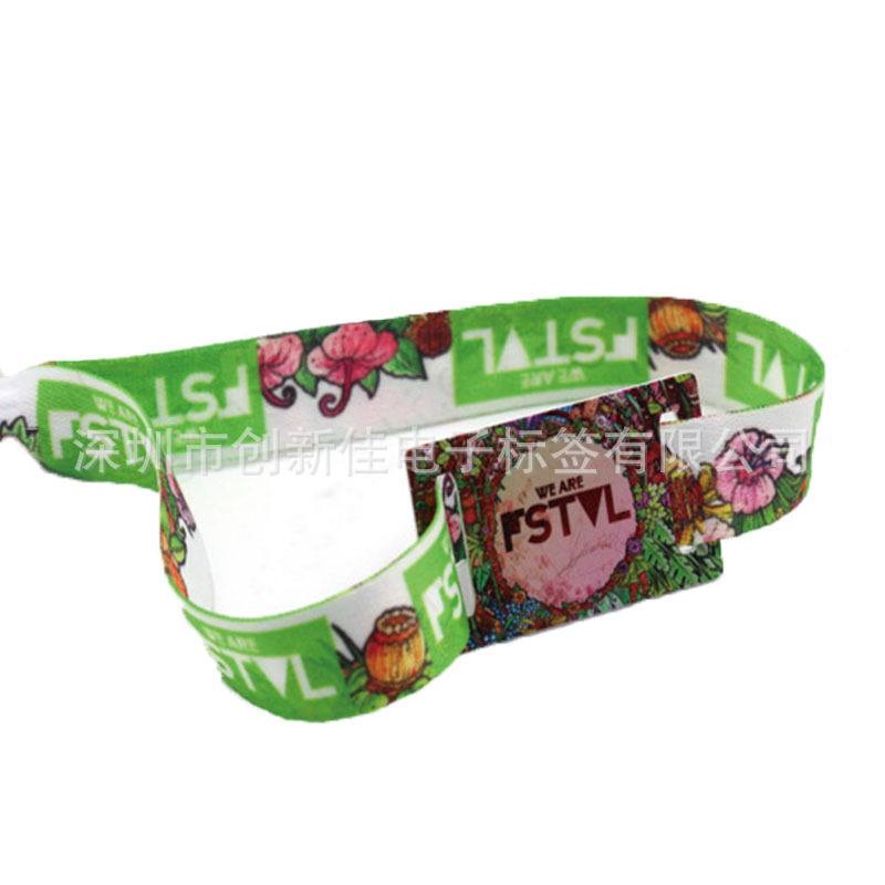 NFC编织腕带,音乐会门票,马拉松计时,人员识别 ,I CODE SLIX芯片