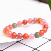 Organic crystal, agate bracelet, round beads