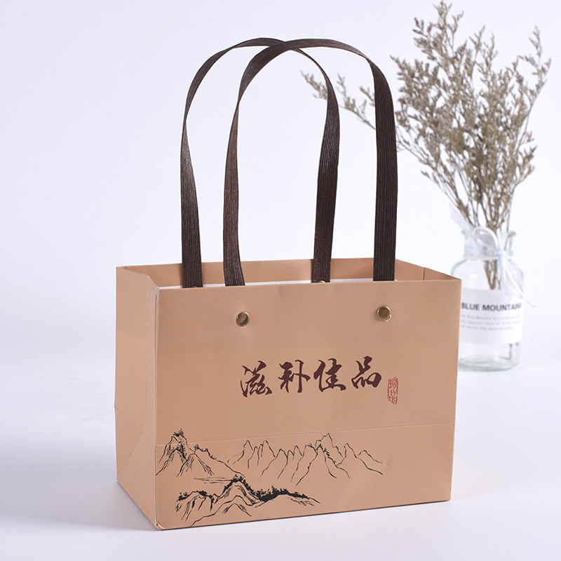 服装食品包装袋定 做白卡手提袋牛皮纸袋印刷logo购物礼品袋定 制