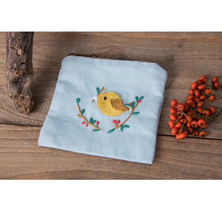 Monedero maquillaje hecho a mano DIY bordado europeo material paquete titular de la tarjeta almacenamiento regalo casero creativo