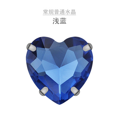 Amor garra diamante cosido a mano diamante con agujero diamante melocotón corazón cristal diamante DIY ropa collar hecho a mano material al por mayor