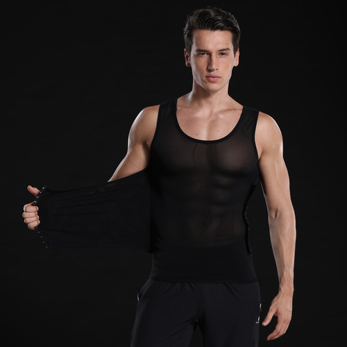 Upgraded version of seamless summer breathable tight tummy control tight tummy control body shaping vest men's corset NY026