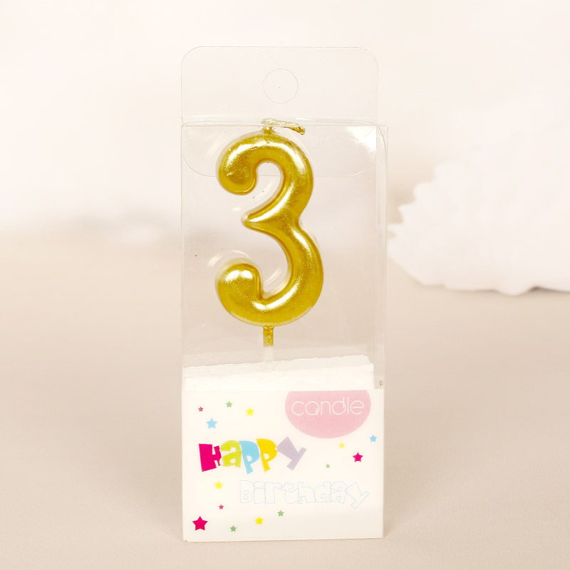 0-9 vela de cumpleaños digital pequeño tamaño creativo local oro pastel de años de edad para niños sin humo pequeña vela fábrica al por mayor