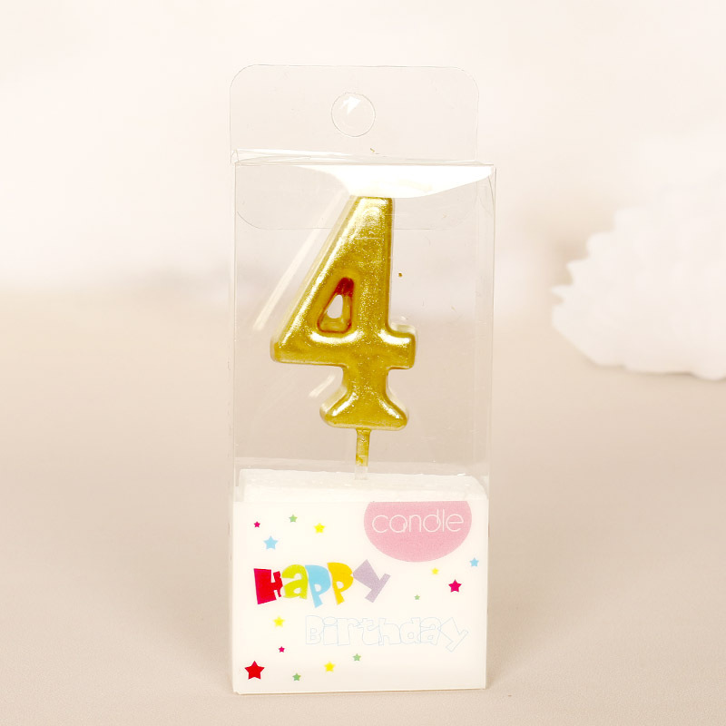 0-9 vela de cumpleaños digital pequeño tamaño creativo local oro pastel de años de edad para niños sin humo pequeña vela fábrica al por mayor