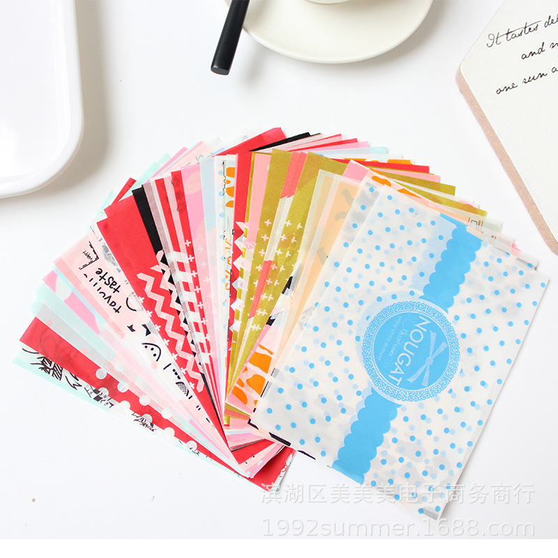 500张 牛轧糖包装纸 圣诞 烘焙彩色油纸 西点糖果纸 牛札糖蜡纸