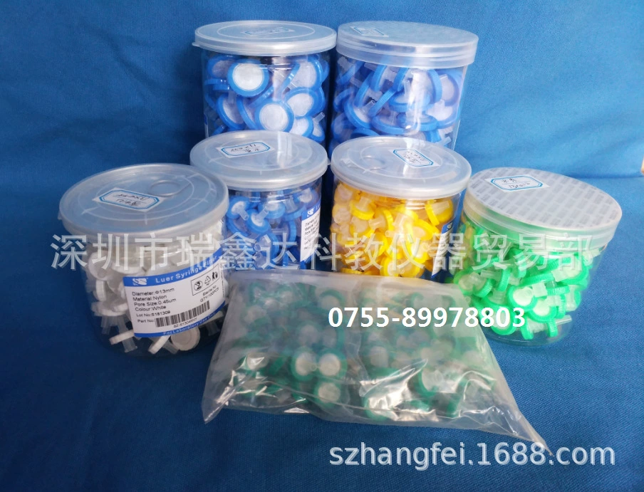 Игольчатый фильтр из органического нейлона, мембранный фильтр для шприцев на водной основе, 0.45/0.22 мкм, головка игольчатого фильтра