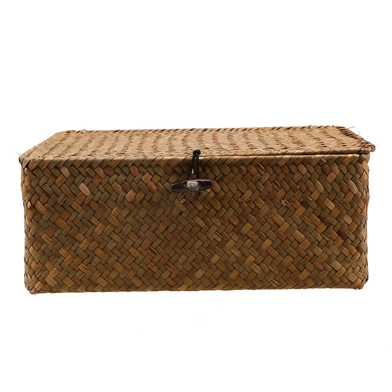 Straw woven storage box, gift box