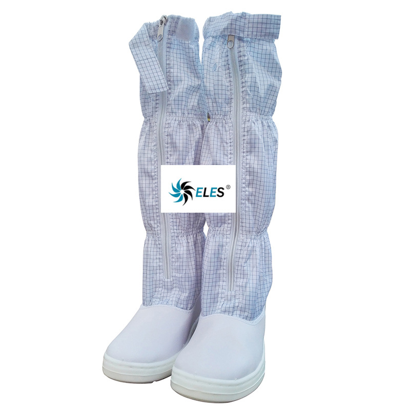 厂家批发防静电长筒靴高筒靴PU底防静电鞋净化室无尘室防静电鞋