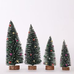 New Christmas decorations flocked sticky beads mini Christmas tree Christmas ornaments desktop small Christmas tree wholesale