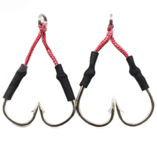 Iron plate hook, iron plate hook, villain hook, tied line, powerful horse fish hook, boat fishing lure, sea fishing for hairtail, iron plate double hook