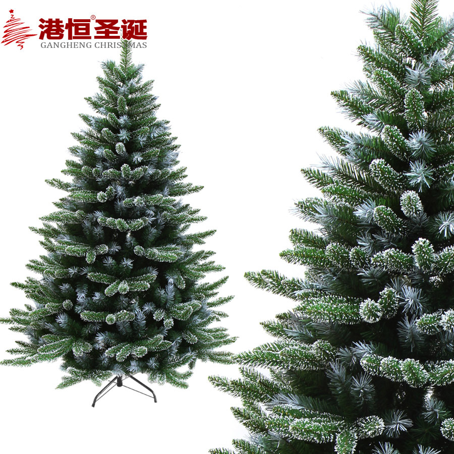 Transfronterizo 1,5 m árbol de Navidad de nieve-pulverización cifrado mezclado de cinco dedos punta 1,8 m Paquete de decoración automática árbol de Navidad