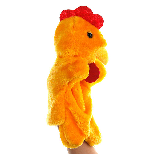 Cross-border distribution of plush toys, animal hand puppets, rooster and hen dolls, mixed batch parent-child comfort early education dolls