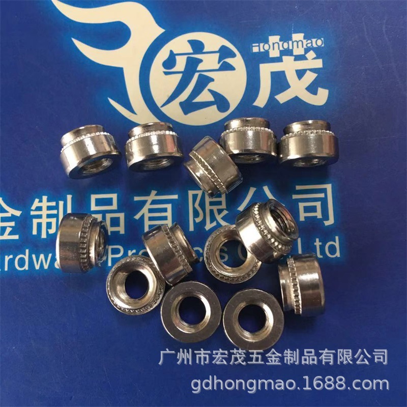 304不锈钢压铆螺母 挤压螺母 压铆件带齿轮内压花螺母CLS-M6M8M10