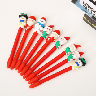 Christmas Decorations Claus Snowman Student Small Gift Christmas Craft Pen Christmas Gift Christmas Prizes Soft Pottery Pen