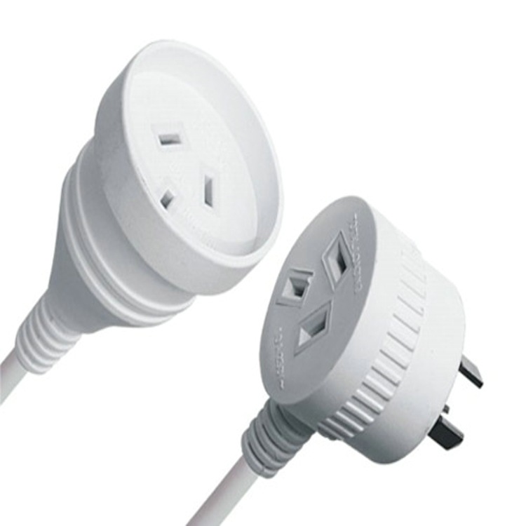 供应澳大利亚插头SAA插头带电脑管澳插品字尾电源线澳标弹簧线