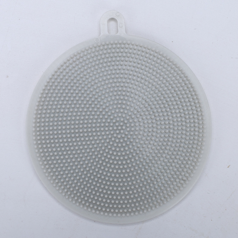 Cepillo de plato de silicona Tamaño pequeño almohadilla de aislamiento redondo multifuncional cocina descontaminación plato paño melón fruta vegetal cepillo de limpieza