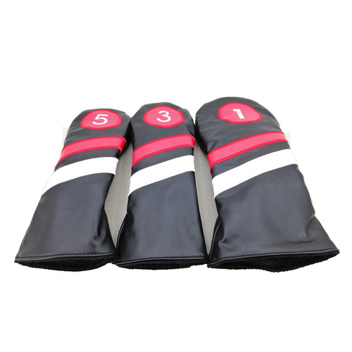 PU golf club cover plush wooden club cover dustproof and waterproof club head protective cover factory wholesale can be shipped in one piece