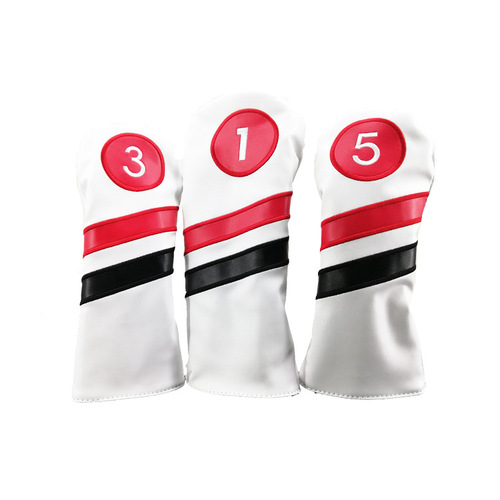 PU golf club cover plush wooden club cover dustproof and waterproof club head protective cover factory wholesale can be shipped in one piece