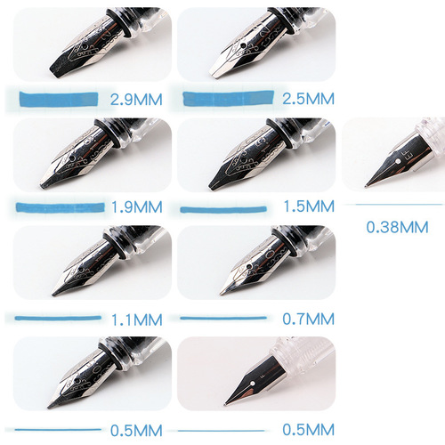 Factory direct supply transparent plastic Tibetan steel pen, duckbill parallel tip art painting pen, multiple models available