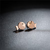 Earrings stainless steel, small accessory, simple and elegant design, light luxury style, wholesale