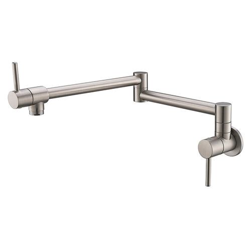 Kitchen sink faucet into the wall single cold water faucet wash basin vegetable basin faucet folding double handle switch faucet