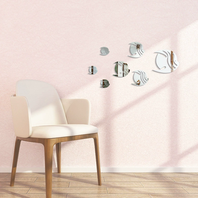 Тропическое морское животное маленькая рыба акриловая Зеркальная Наклейка Настенная Наклейка спальня гостиная кухня украшение 361107B