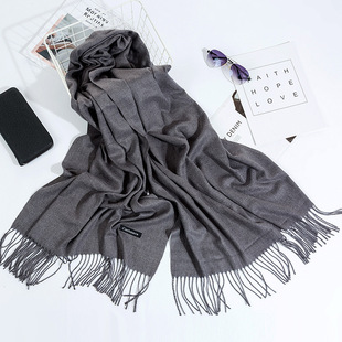 Hot selling solid color cashmere scarf autumn and winter warm new tassel shawl gift big red scarf factory wholesale