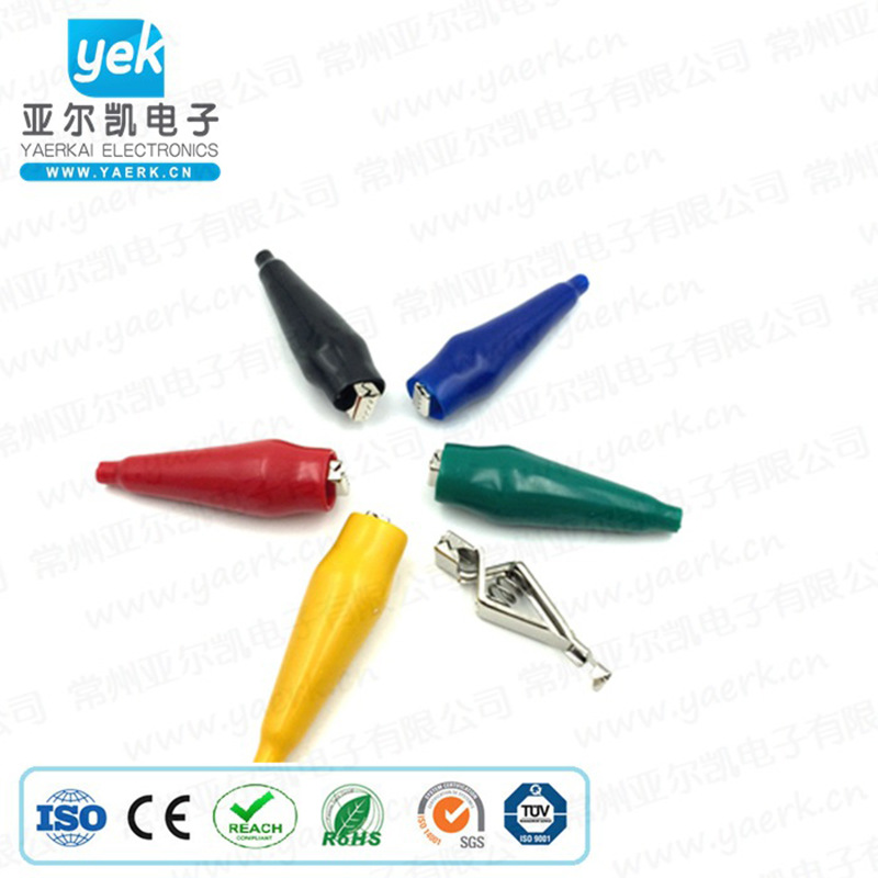 供应10A鳄鱼夹 汽车应急打火电瓶夹  PVC绝缘赛车用测试夹