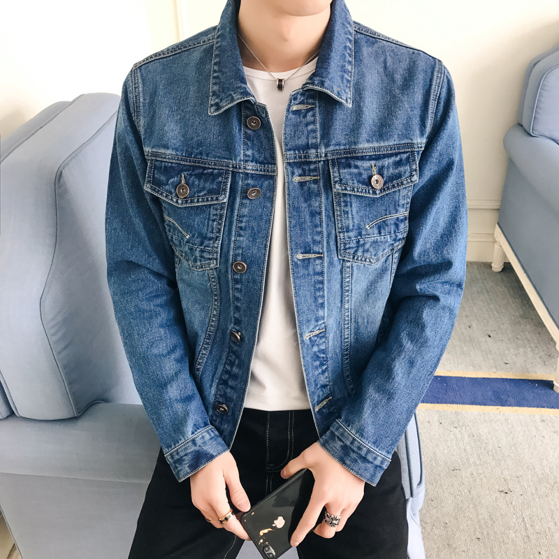 Herbst und Winter neue Herren-Jeansjacke, lässig, Herren-Oberteile, vielseitig, Slim-Fit-Herrenjacke, Modetrend_voghion.com