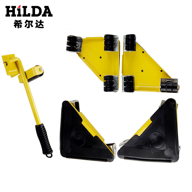 Hilda triángulo de hierro móvil herramienta móvil portátil herramienta de movimiento pesado muebles en movimiento CONJUNTO DE 5 piezas