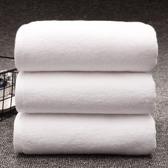 Factory direct supply 120g thick white towel with embroidery logo, high-quality 32-ply 100% cotton white hotel motel towel
