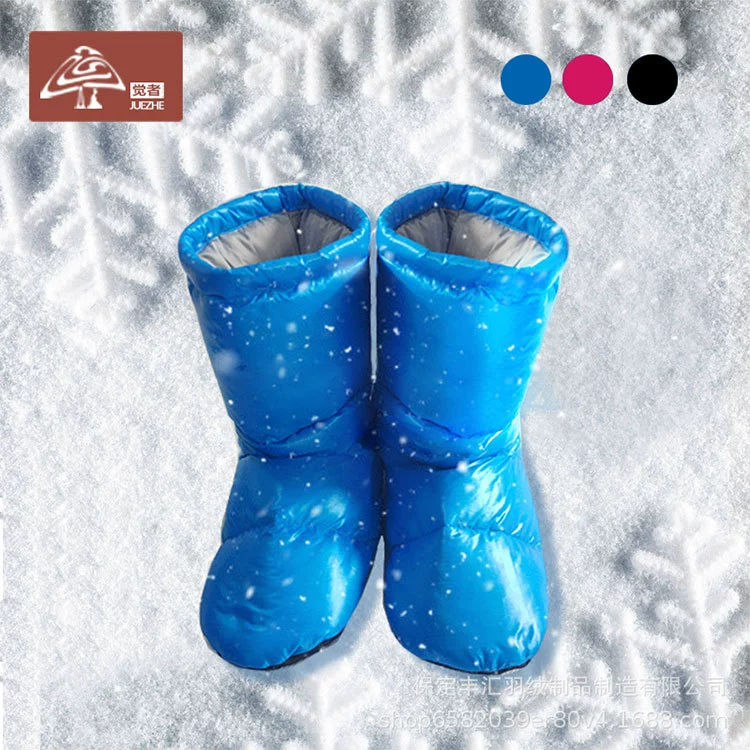 Качественные пуховые туфли, носки из гусиного пуха, утепленные утолщенные теплые туфли, Нескользящие