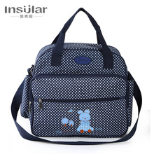 跨境印花时尚单肩斜挎母婴外出包多功能大容量妈咪包待产包